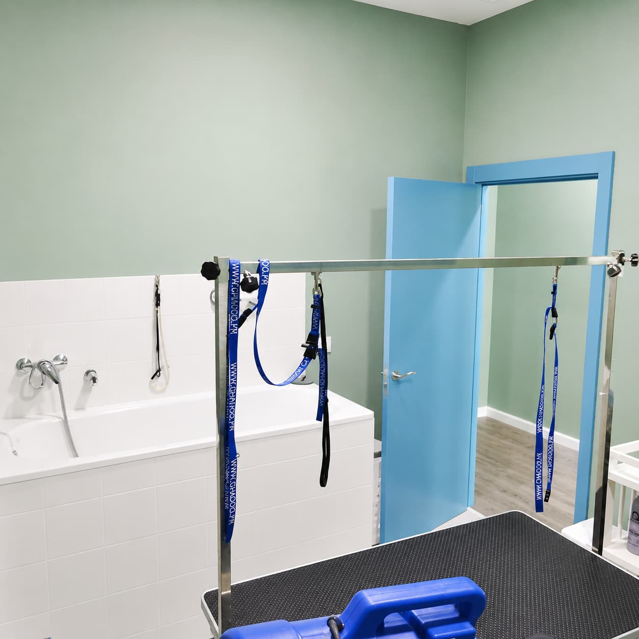 Zona de baño e higiene para mascotas del veterinario en Arteixo